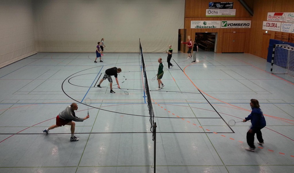 Drei Spielfelder standen in der Kreissporthalle in Flieden zur Verfügung.